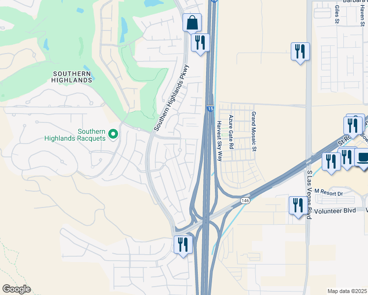 map of restaurants, bars, coffee shops, grocery stores, and more near 12313 Pinetina Street in Las Vegas