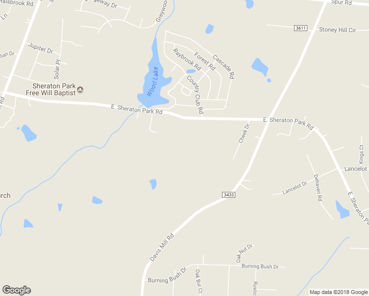 map of restaurants, bars, coffee shops, grocery stores, and more near 228 East Sheraton Park Road in Greensboro