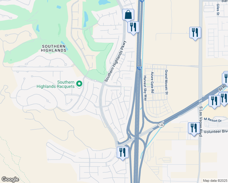 map of restaurants, bars, coffee shops, grocery stores, and more near 3165 Balldelli Court in Las Vegas