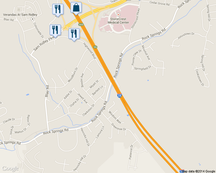 map of restaurants, bars, coffee shops, grocery stores, and more near 420 Clarkston Drive in Smyrna