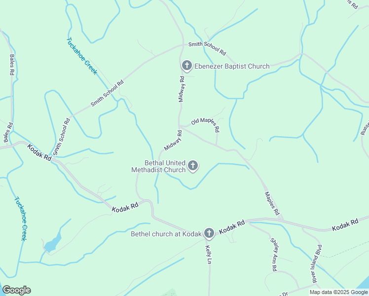 map of restaurants, bars, coffee shops, grocery stores, and more near 2317 Midway Road in Knoxville