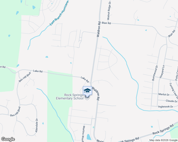 map of restaurants, bars, coffee shops, grocery stores, and more near 930 Waldron Road in La Vergne