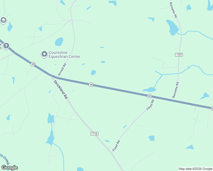 map of restaurants, bars, coffee shops, grocery stores, and more near 2348 North Carolina 98 in Louisburg