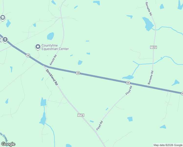 map of restaurants, bars, coffee shops, grocery stores, and more near 2348 North Carolina 98 in Louisburg