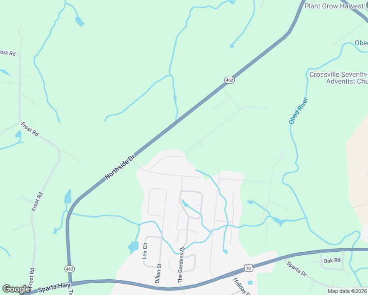 map of restaurants, bars, coffee shops, grocery stores, and more near 157 Holly Tree Drive in Crossville