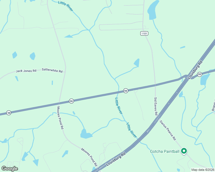 map of restaurants, bars, coffee shops, grocery stores, and more near 4822 North Carolina 98 in Youngsville