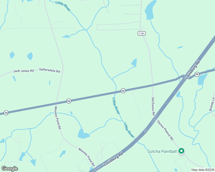 map of restaurants, bars, coffee shops, grocery stores, and more near 4822 North Carolina 98 in Youngsville