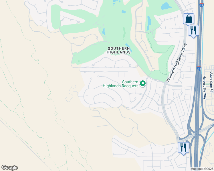 map of restaurants, bars, coffee shops, grocery stores, and more near 52 Olympia Chase Drive in Las Vegas
