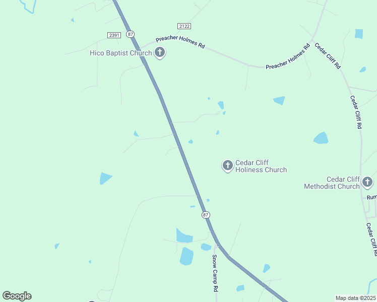 map of restaurants, bars, coffee shops, grocery stores, and more near 4570 North Carolina 87 in Graham