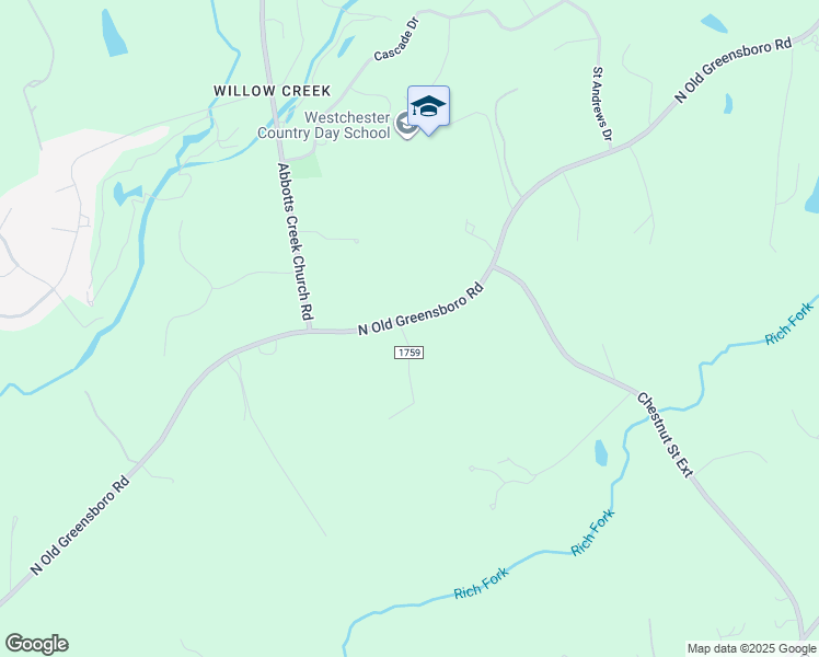 map of restaurants, bars, coffee shops, grocery stores, and more near 1688 North Old Greensboro Road in High Point