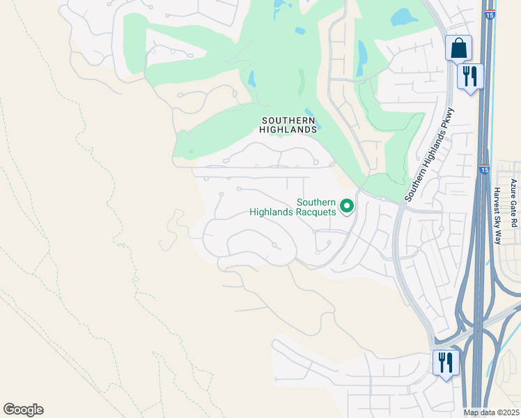map of restaurants, bars, coffee shops, grocery stores, and more near 52 Olympia Chase Drive in Las Vegas