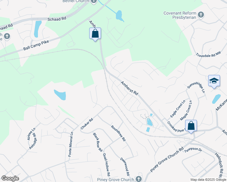 map of restaurants, bars, coffee shops, grocery stores, and more near 2902 Southfork Drive in Knoxville