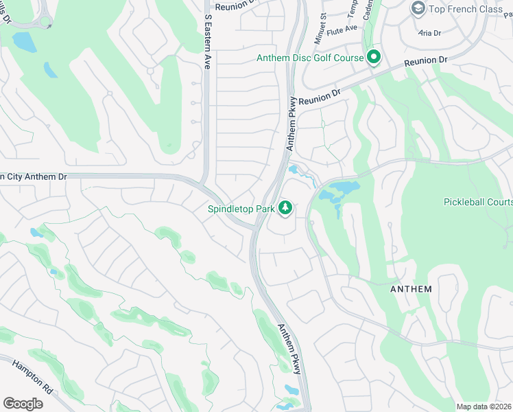 map of restaurants, bars, coffee shops, grocery stores, and more near 2505 Springville Way in Henderson