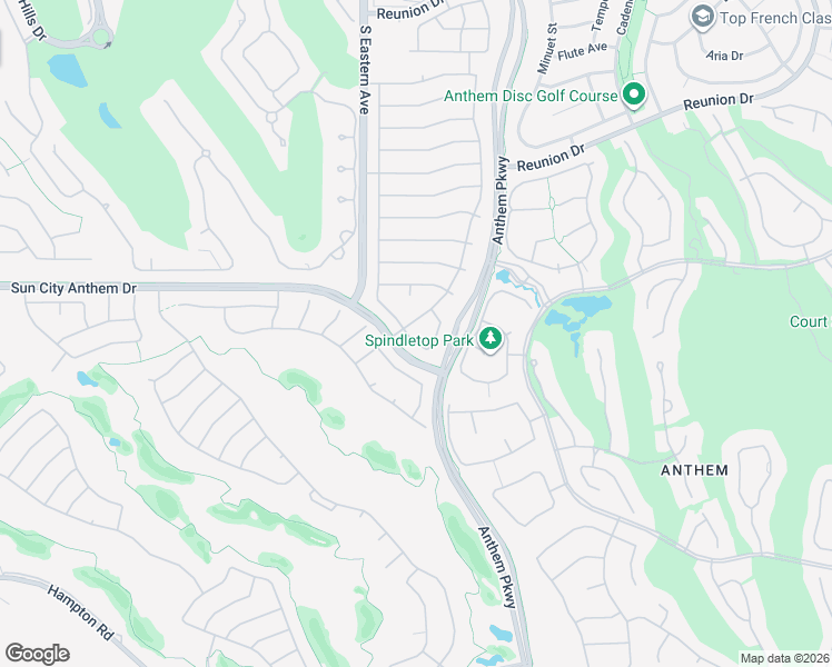 map of restaurants, bars, coffee shops, grocery stores, and more near 2568 Springville Way in Henderson