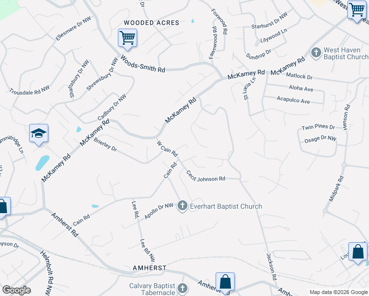 map of restaurants, bars, coffee shops, grocery stores, and more near 2031 Torch Light Lane in Knoxville