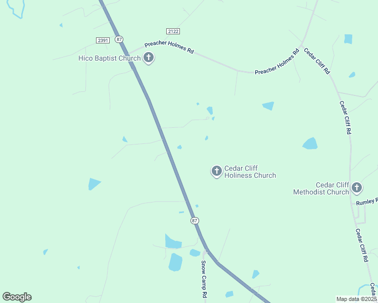 map of restaurants, bars, coffee shops, grocery stores, and more near 4570 Highway 87 in Graham