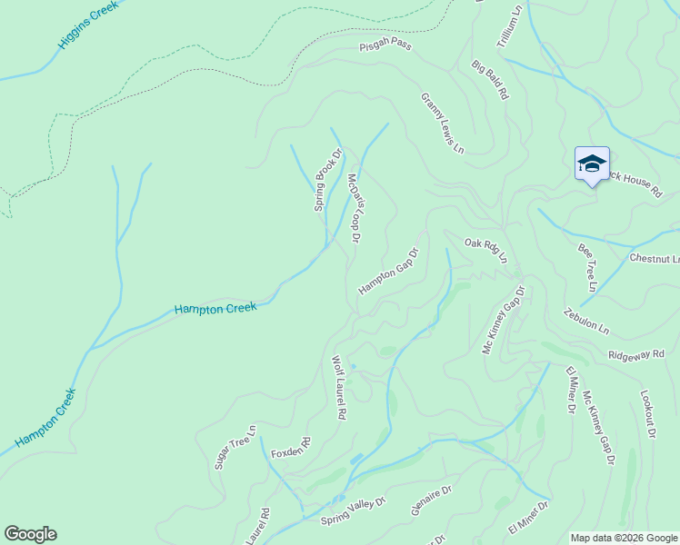 map of restaurants, bars, coffee shops, grocery stores, and more near 384 Spring Brook Drive in Mars Hill