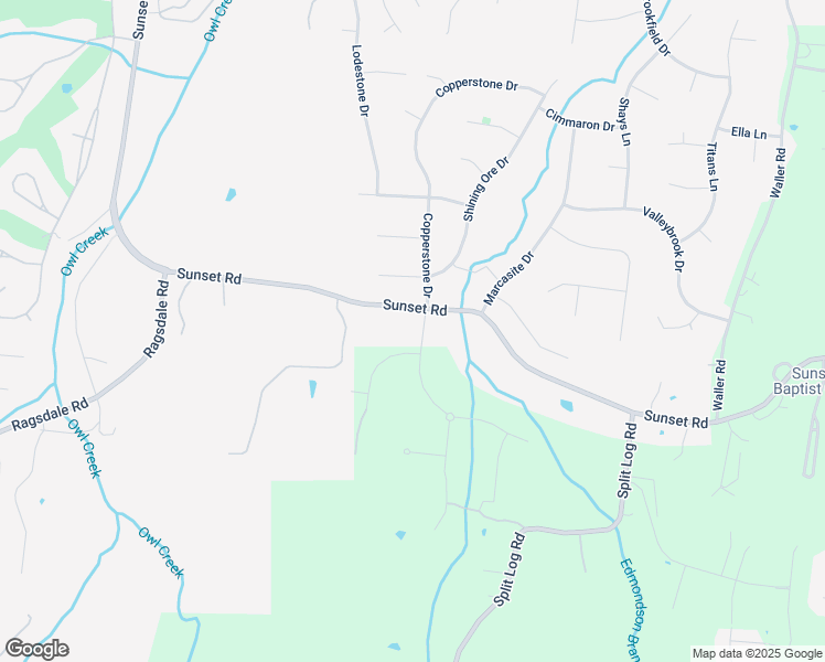 map of restaurants, bars, coffee shops, grocery stores, and more near 1535 Sunset Road in Brentwood