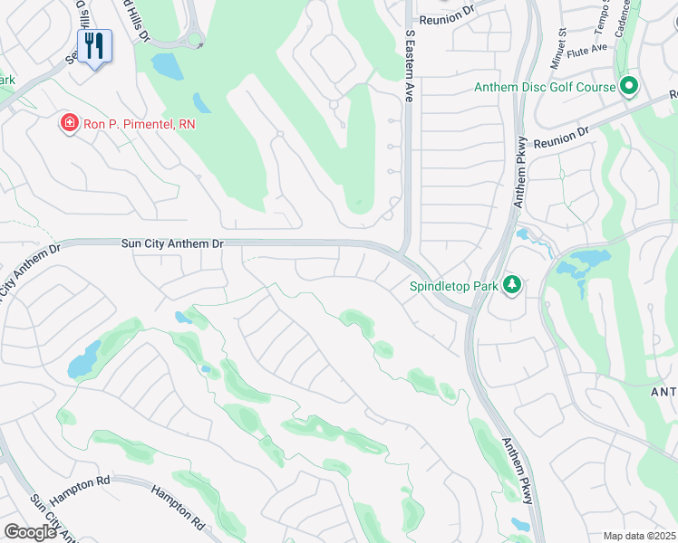 map of restaurants, bars, coffee shops, grocery stores, and more near 1620 Langston Hughes Street in Henderson