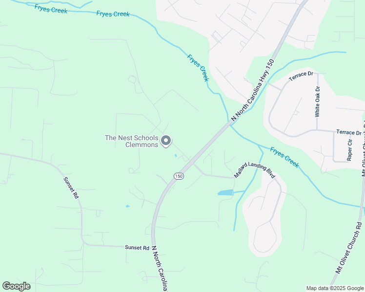 map of restaurants, bars, coffee shops, grocery stores, and more near 12 Twin Brook Drive in Clemmons