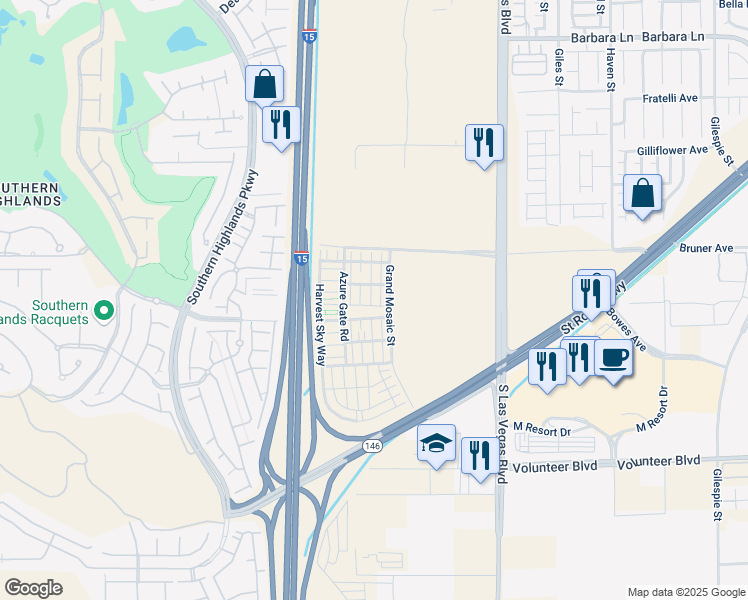map of restaurants, bars, coffee shops, grocery stores, and more near 12186 Scarlet Ember Road in Las Vegas