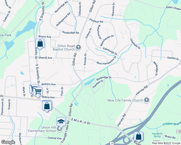 map of restaurants, bars, coffee shops, grocery stores, and more near 3348 Wiliton Way in High Point