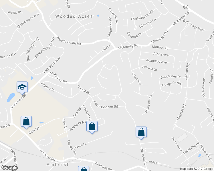 map of restaurants, bars, coffee shops, grocery stores, and more near 2008 Torch Light Lane in Knoxville