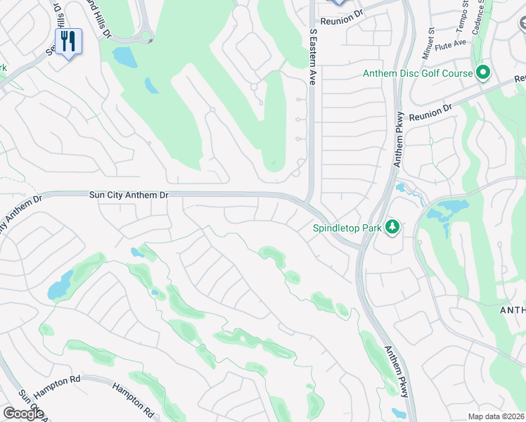 map of restaurants, bars, coffee shops, grocery stores, and more near 1612 Langston Hughes Street in Henderson
