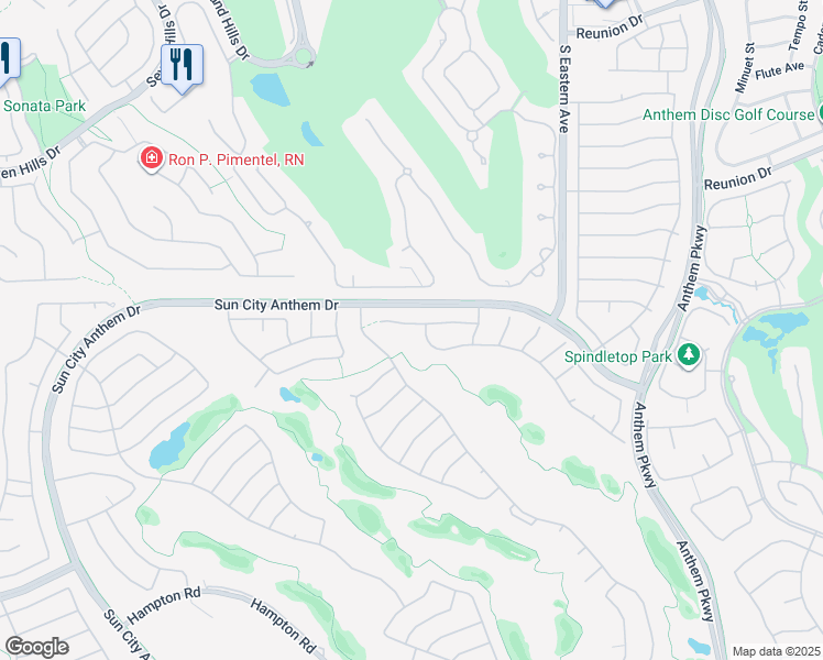 map of restaurants, bars, coffee shops, grocery stores, and more near 2571 Thatcher Avenue in Henderson