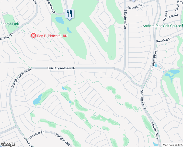 map of restaurants, bars, coffee shops, grocery stores, and more near 2571 Thatcher Avenue in Henderson