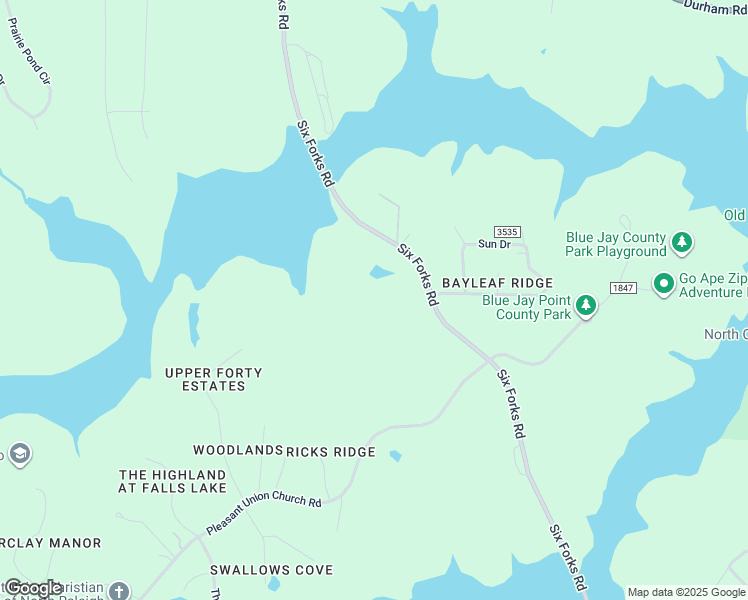 map of restaurants, bars, coffee shops, grocery stores, and more near 12701 Six Forks Road in Raleigh