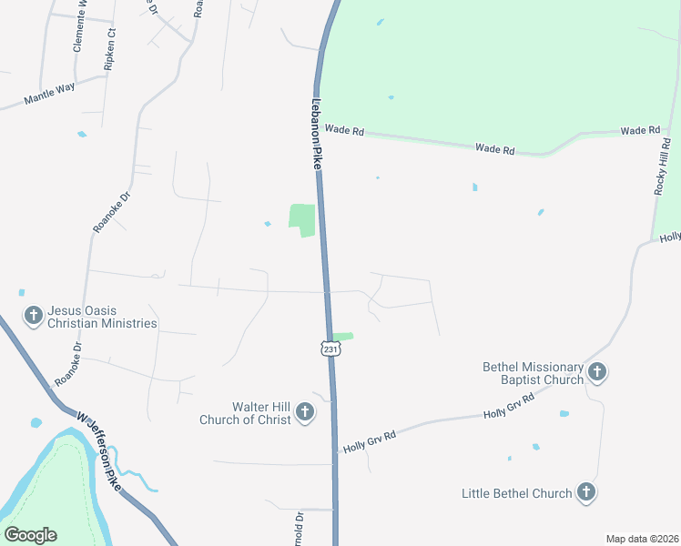 map of restaurants, bars, coffee shops, grocery stores, and more near 7780 Lebanon Road in Murfreesboro