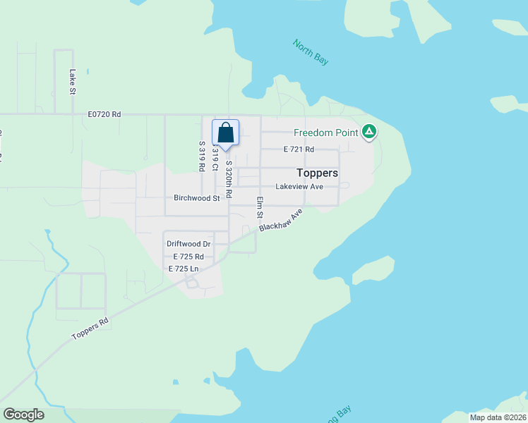 map of restaurants, bars, coffee shops, grocery stores, and more near 72320 South 321 Road in Wagoner
