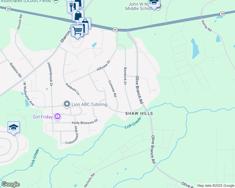 map of restaurants, bars, coffee shops, grocery stores, and more near 637 Conover Road in Durham