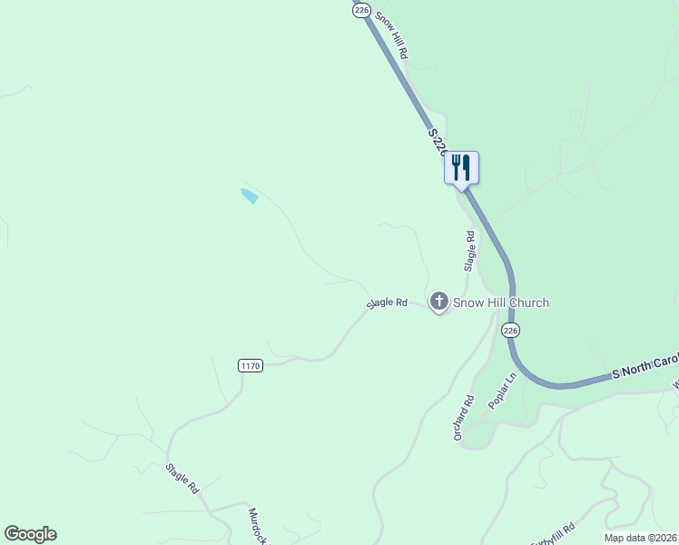 map of restaurants, bars, coffee shops, grocery stores, and more near 138 Robert Phillips Road in Bakersville