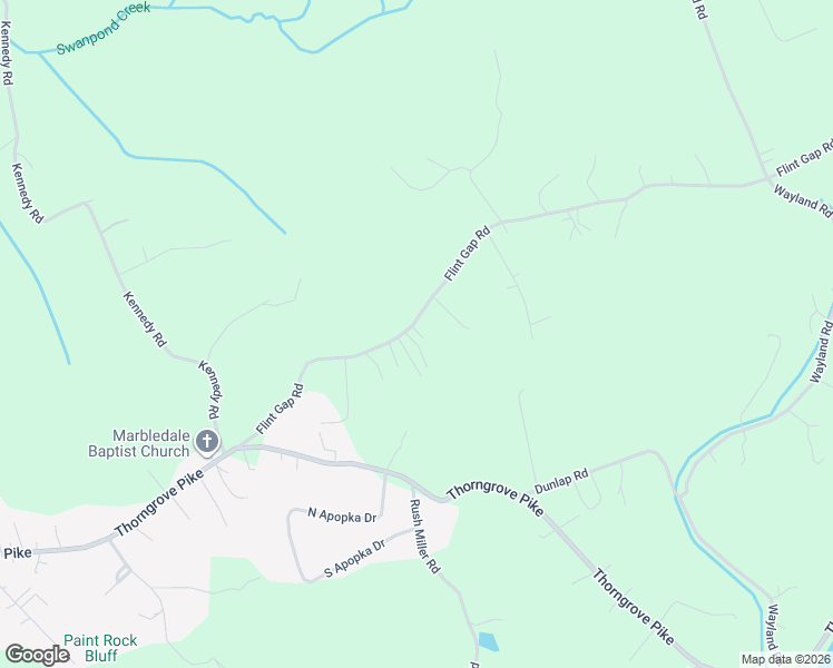 map of restaurants, bars, coffee shops, grocery stores, and more near 6224 Flint Gap Road in Knoxville