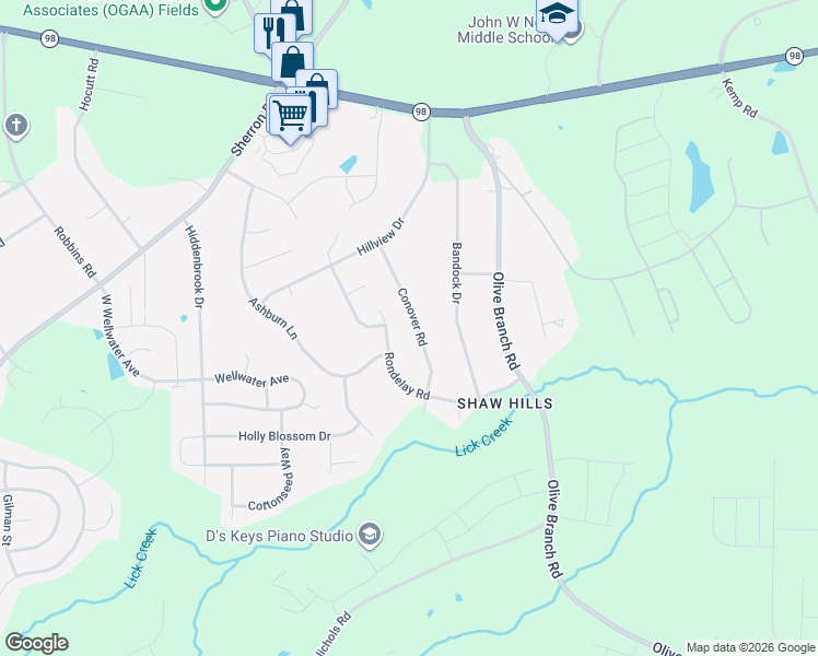 map of restaurants, bars, coffee shops, grocery stores, and more near 637 Conover Road in Durham