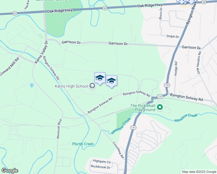 map of restaurants, bars, coffee shops, grocery stores, and more near 2700 Byington Solway Road in Knoxville