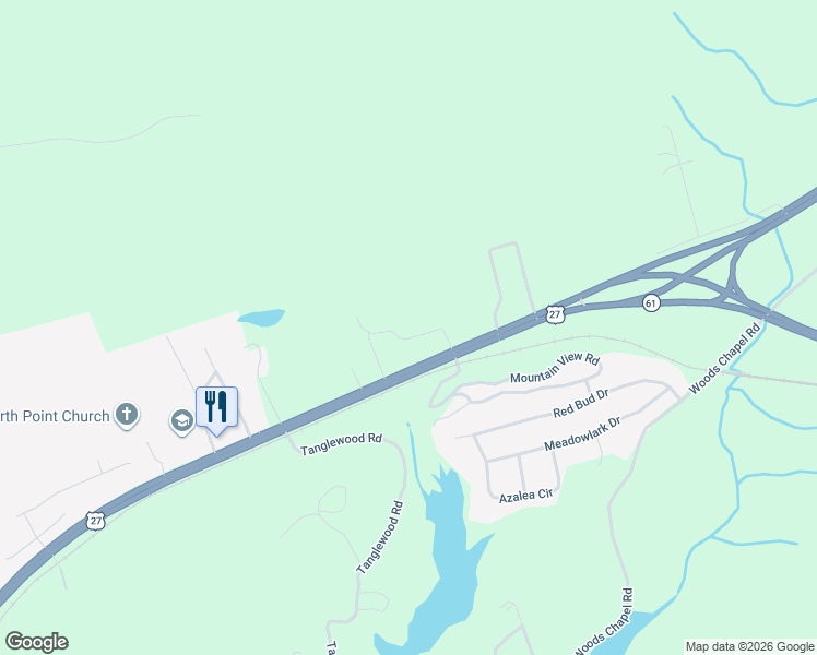 map of restaurants, bars, coffee shops, grocery stores, and more near 143 Ridge Crest Road in Harriman