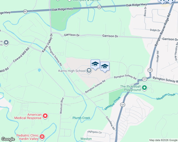 map of restaurants, bars, coffee shops, grocery stores, and more near 2710 Byington Solway Road in Knoxville