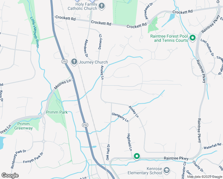 map of restaurants, bars, coffee shops, grocery stores, and more near 9302 Ansley Lane in Brentwood