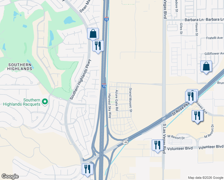 map of restaurants, bars, coffee shops, grocery stores, and more near in Las Vegas