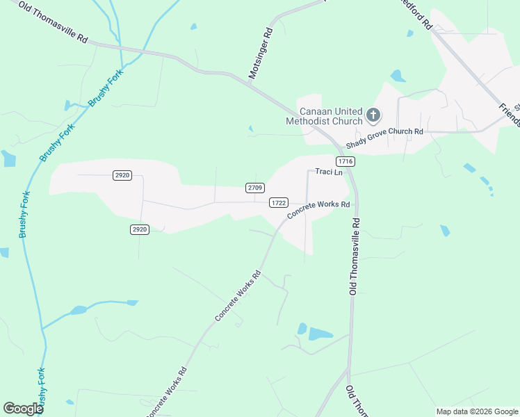 map of restaurants, bars, coffee shops, grocery stores, and more near 267 Bailey Road in Winston-Salem