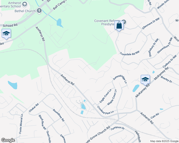 map of restaurants, bars, coffee shops, grocery stores, and more near 2811 Oakleigh Township Drive in Knoxville