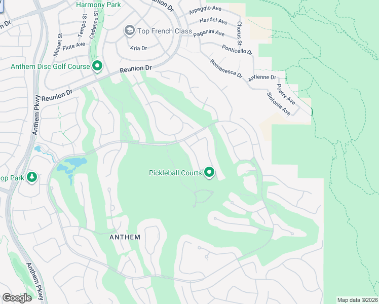 map of restaurants, bars, coffee shops, grocery stores, and more near 3 Clear Crossing Trail in Henderson