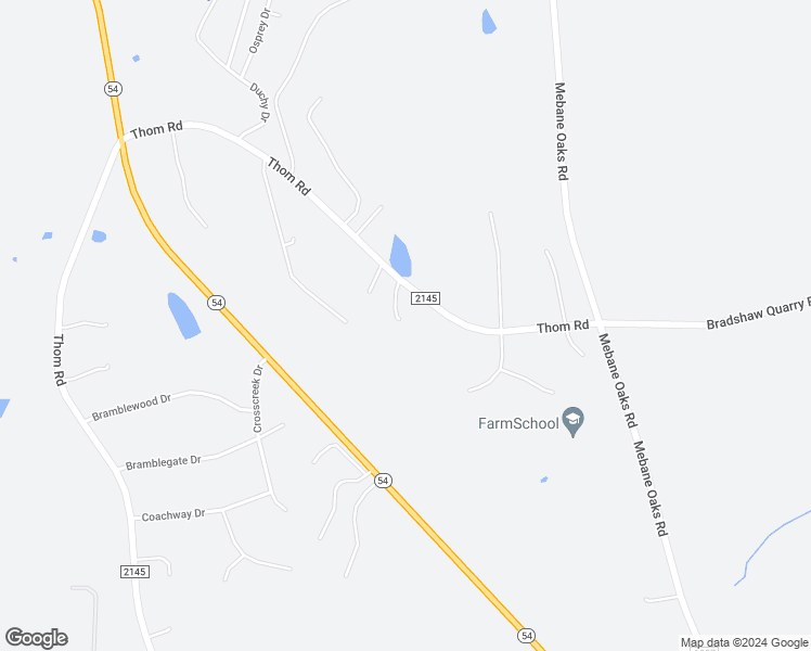 map of restaurants, bars, coffee shops, grocery stores, and more near 4874 Thom Road in Mebane