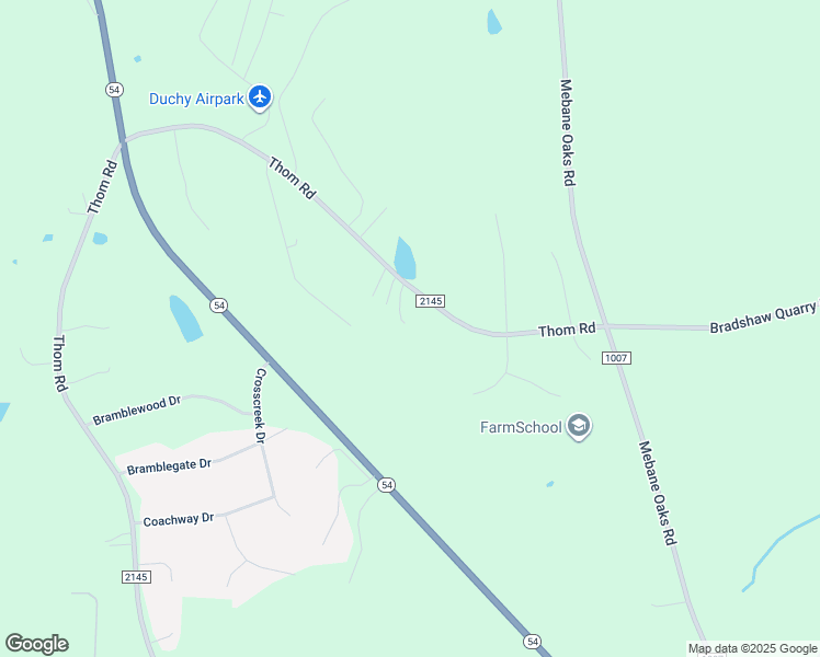 map of restaurants, bars, coffee shops, grocery stores, and more near 4874 Thom Road in Mebane