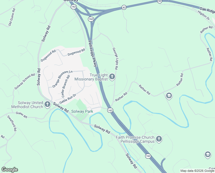 map of restaurants, bars, coffee shops, grocery stores, and more near 3229 George Light Road in Knoxville