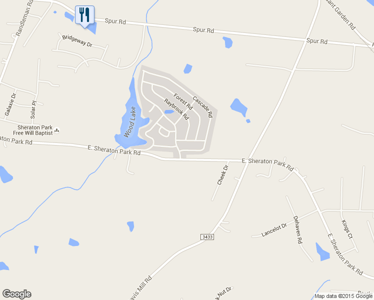 map of restaurants, bars, coffee shops, grocery stores, and more near 5618 Cascade Road in Greensboro