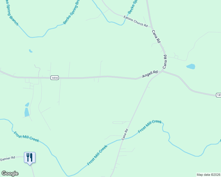 map of restaurants, bars, coffee shops, grocery stores, and more near 1509 Angell Road in Mocksville